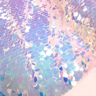 Large Sequins Fabric, Holographic - 60" Wide