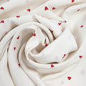 Tiny Hearts, Ivory - Crepe Print Fabric - Aprox. 58" wide; 1 Yard