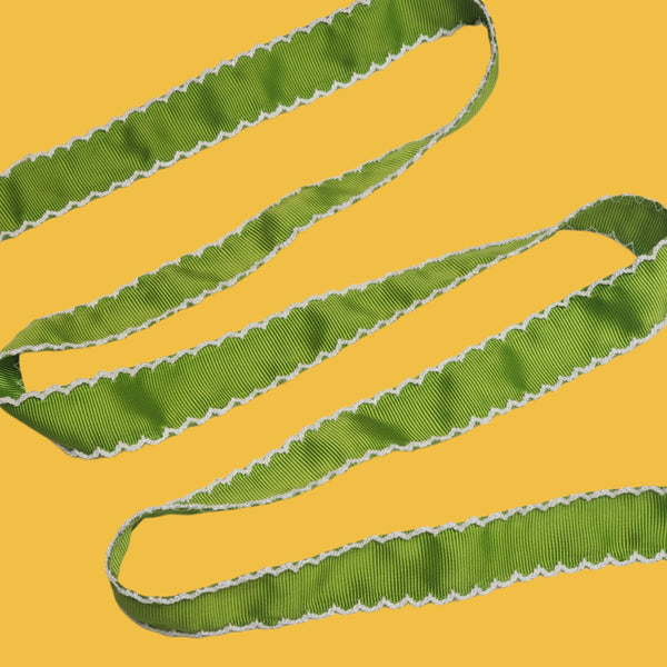 Verde - Cinta Grosgrain Moonstitch - 1 Yarda