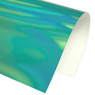Holographic Tornasol Blue - HTV (Heat Transfer Vinyl) Sheet Approx. 12"x12" - SOLO RECOGIDO/PICKUP