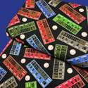 100% Cotton Print Fabric, 44/45" Wide, Game Scoreboard, Black