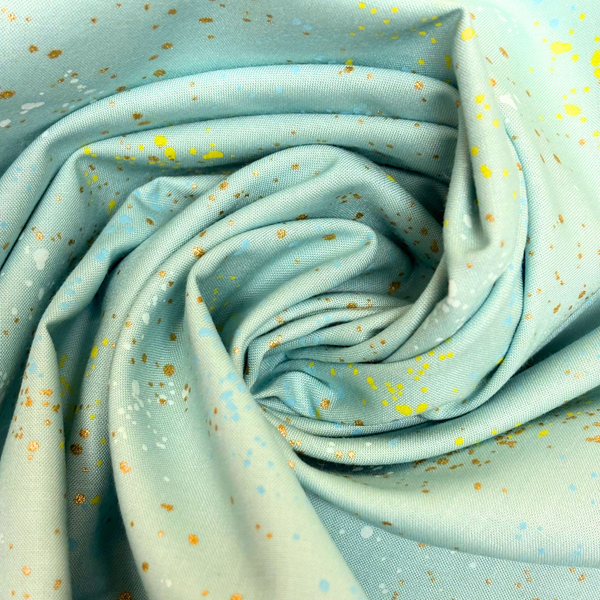 Tela Estampada de 100% Algodón 44" Speckled, Azul Claro- 1 yarda