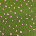 Tela Estampada de 100% Algodón 44" Starry, Verde - 1 yarda