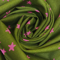Tela Estampada de 100% Algodón 44" Starry, Verde - 1 yarda