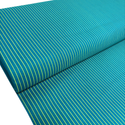 Tela Estampada de 100% Algodón 44" Rayas Finas, Turquesa - 1 yarda