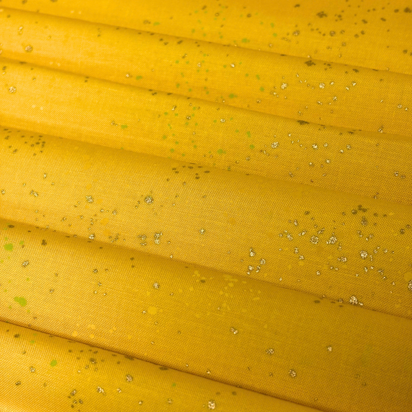 Tela Estampada de 100% Algodón 44" Speckled, Amarillo - 1 yarda