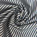 Tela Estampada de 100% Algodón 44" Rayas Finas, Coastal Blue- 1 yarda