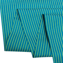 Tela Estampada de 100% Algodón 44" Rayas Finas, Turquesa - 1 yarda