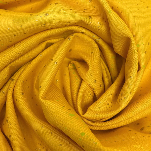 Tela Estampada de 100% Algodón 44" Speckled, Amarillo - 1 yarda