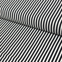 Tela Estampada de 100% Algodón 44" Rayas Finas, Negro- 1 yarda