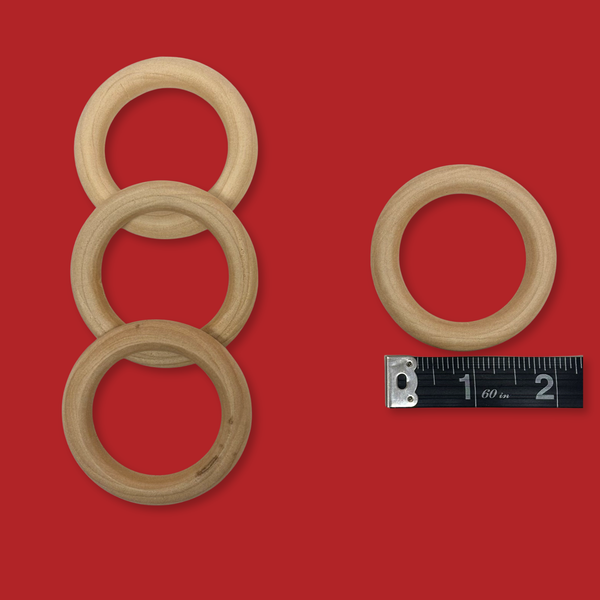 Aros de Madera  2.35", 60 mm - 4 piezas