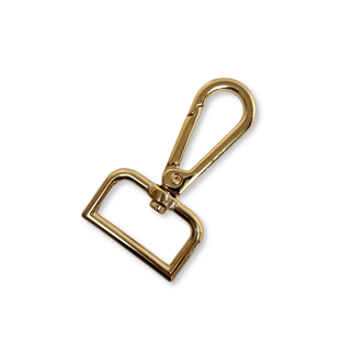Gold Snap Hook 1", 25 mm – 2 pieces