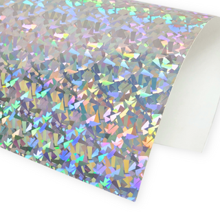 Crystal Silver Hologram - HTV (Heat Transfer Vinyl) Sheet Approx. 12"x12" - SOLO RECOGIDO/PICKUP ONLY