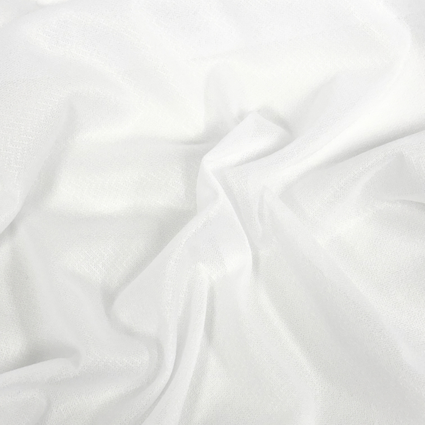 Tela Tricot Adherible 60”, 100% Poliéster, Blanco - 1 yarda