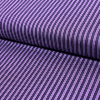 Tela Estampada de 100% Algodón 44" Rayas Finas, Eggplant - 1 yarda