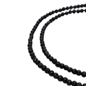 Round Black Lava Stone Beads - 8 mm