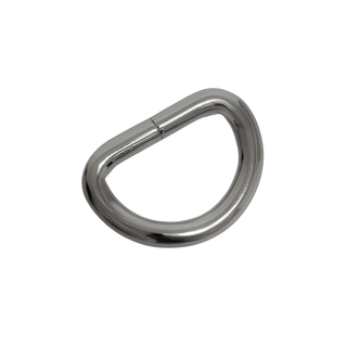 Silver D Ring 1", 25 mm – 4 pieces