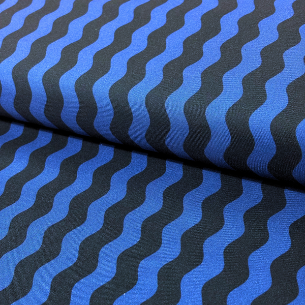 100% Cotton Print Fabric 44" A Ruby + Bee Color Story, Cobalt - 1 yard