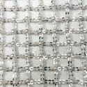 65" Embroidered Lace Tulle Fabric, White - 1 yard