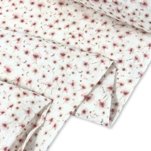 Tela Hilo 100% Estampada 58", Flores de Primavera - 1 yarda