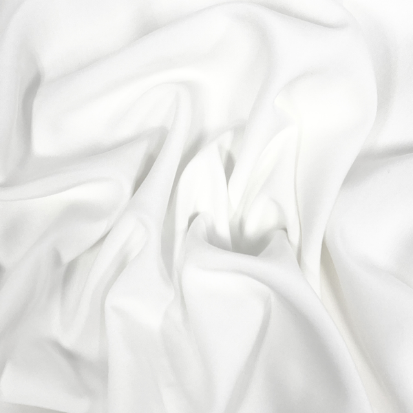 60" Rayon Challis Fabric, White - 1 yard