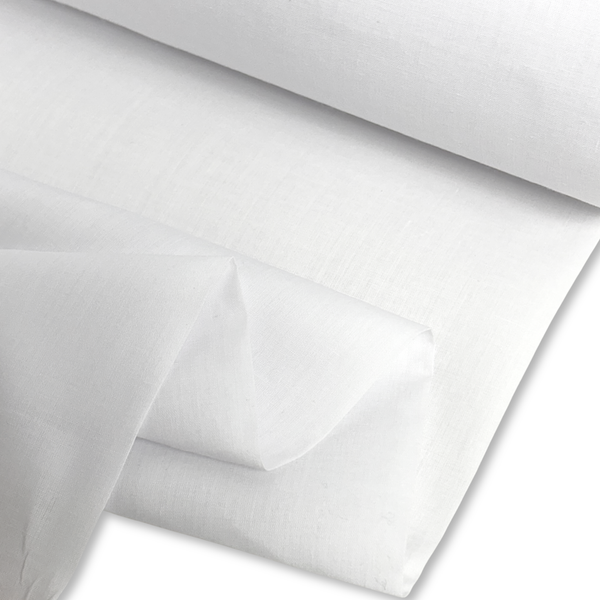 Tela Thai Etamina 45", Blanco - 1 yarda