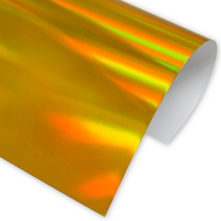 Holographic Tornasol Gold - HTV (Heat Transfer Vinyl) Sheet Approx. 12"x12" - SOLO RECOGIDO/PICKUP ONLY