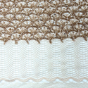 Tela Tulle de Encaje Bordada 65",  Dorado / Crema - 1 yarda