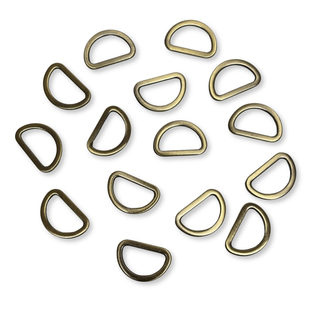 Antique Bronze D-Ring 1", 25mm – 2 pieces