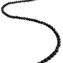 Round Black Lava Stone Beads - 8 mm