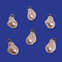 Dije de Perla Barroca Sintética Stainless Steel con Baño en Oro 18kt, 25mm - 1 pieza