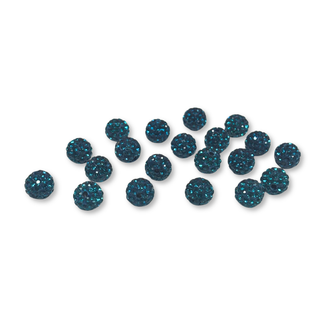 Pave Beads Teal - 10mm