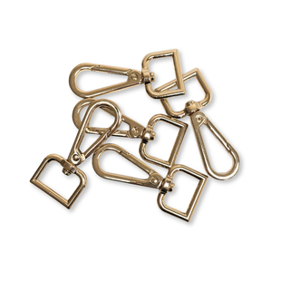 Gold Snap Hook ¾", 20mm – 2 pieces