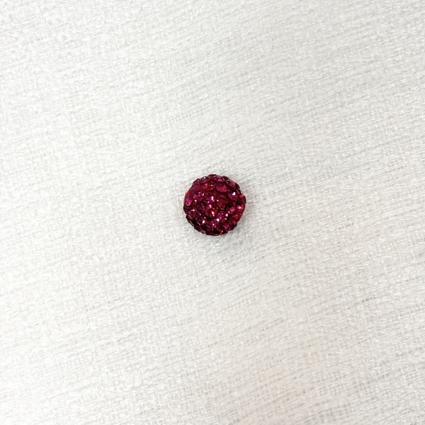 Pave Beads Fucsia - 10mm