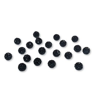 Pave Beads Negro - 8mm
