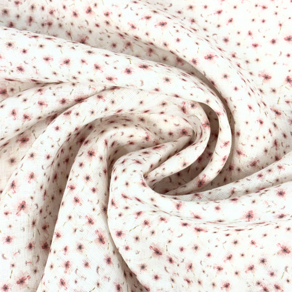Tela Hilo 100% Estampada 58", Flores de Primavera - 1 yarda