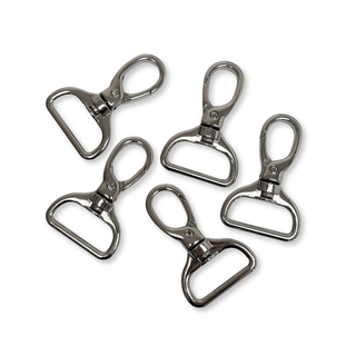 Silver Snap Hook 1", 25 mm – 2 pieces