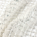 65" Embroidered Lace Tulle Fabric, White - 1 yard