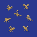18kt Gold Plated Stainless Steel&nbsp;T-Rex Dinosaur Charm, 23mm – 1 piece