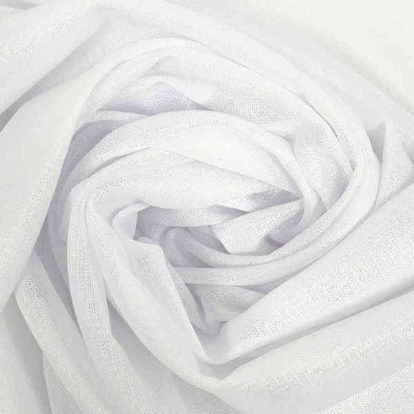 Tela Tricot Adherible 60”, 100% Poliéster, Blanco - 1 yarda