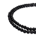 Round Black Lava Stone Beads - 8 mm