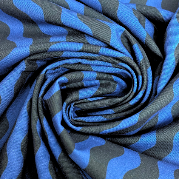 100% Cotton Print Fabric 44" A Ruby + Bee Color Story, Cobalt - 1 yard