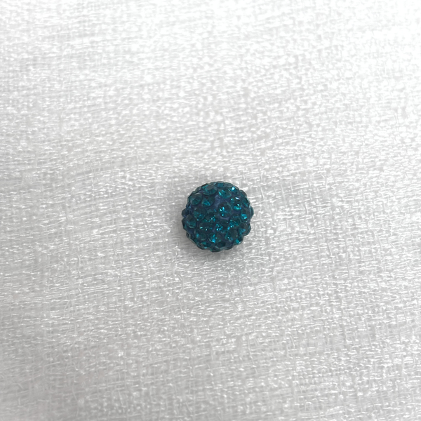 Pave Beads Teal - 10mm
