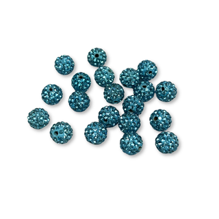 Pave Beads Baby Blue - 10mm