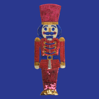 Aplicación Bordada con Pega, Cascanueces Fucsia / Rojo – 1 pieza