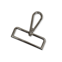 Silver Snap Hook 2", 50 mm – 2 pieces