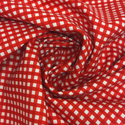 Tela Estampada de 100% Algodón 44" Gingham, Rojo - 1 yarda