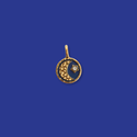 Dije de Luna y Estrella Stainless Steel con Baño en Oro 18kt, 18mm - 1 pieza