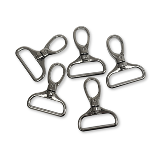 Silver Snap Hook 1.25", 32 mm – 2 pieces