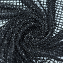 Tela Tulle de Encaje Bordada 65", Negro - 1 yarda